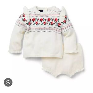 Janie & Jack Fair Isle Ruffle Sweater Set